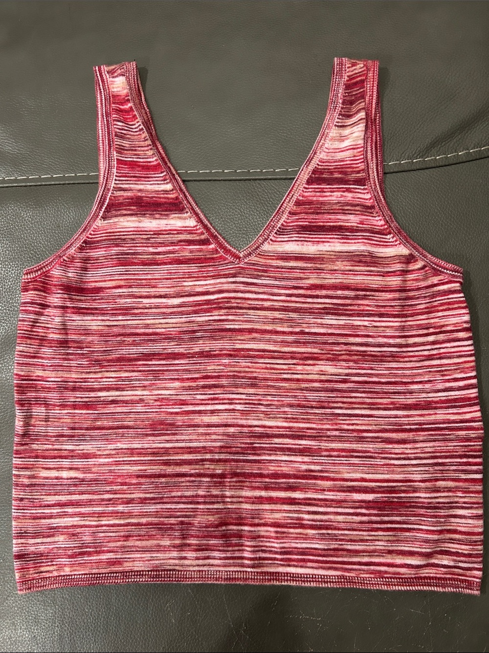 State of Day Intimates Women’s Pink Striped V-Neck Tank Top sz M